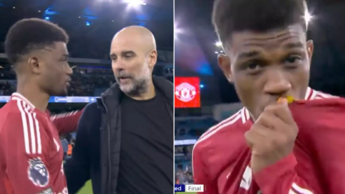 What Amad Diallo Did Moments After the Final Whistle of Man City vs. Man Utd Speaks Volumes as Gary Neville Spots Gesture