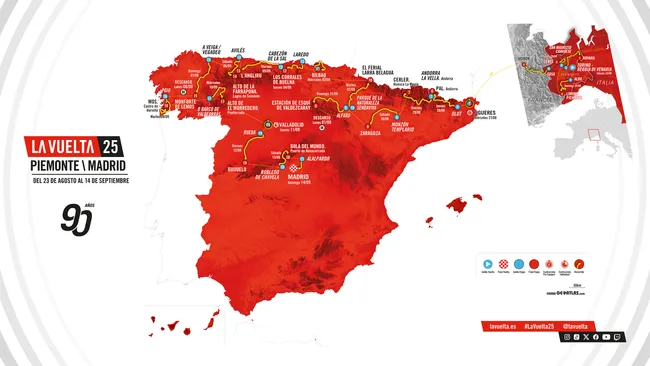 2025 Vuelta a España Route Woos Tadej Pogačar with Iconic Climbs and Decisive ITT